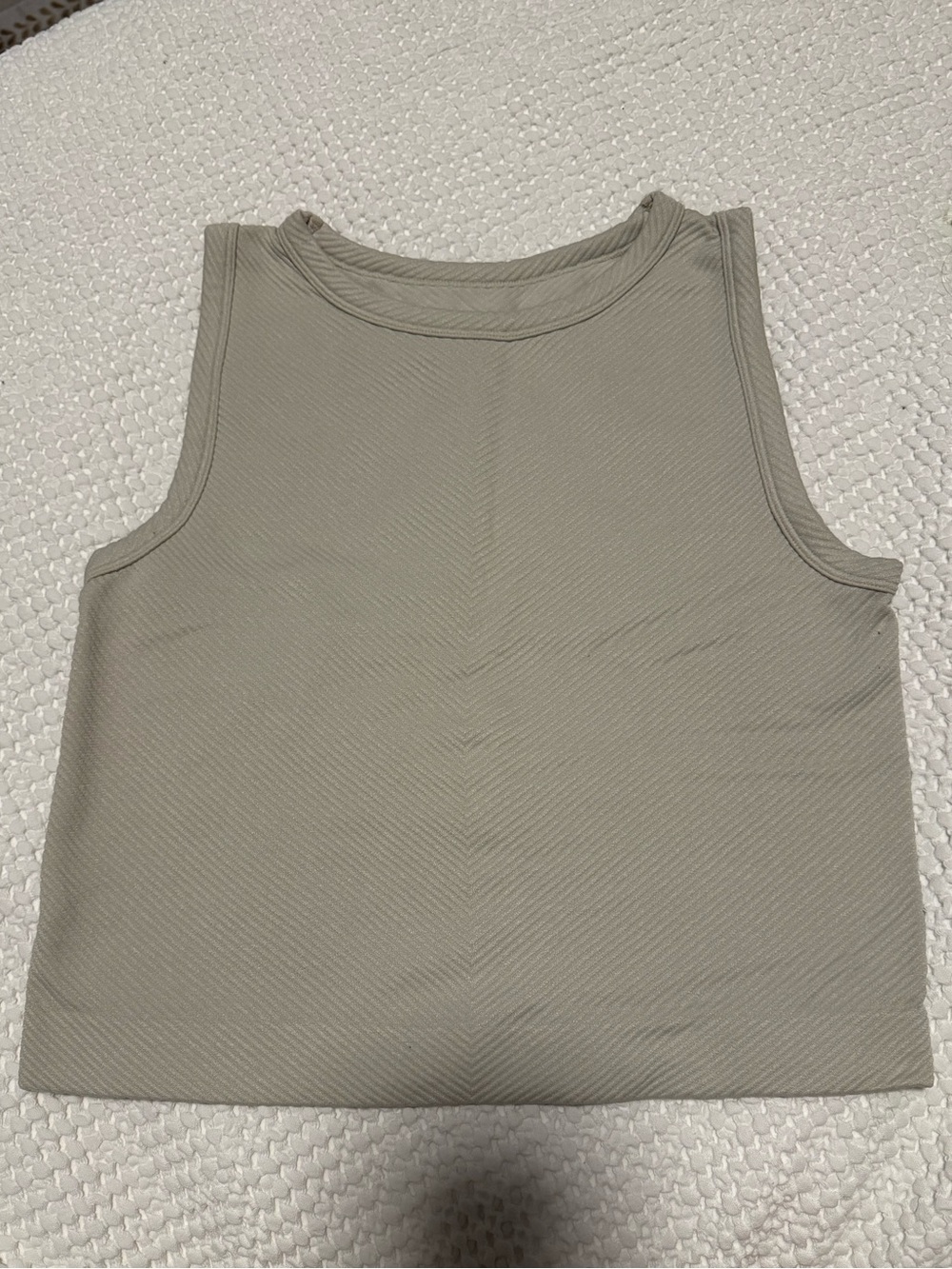 Zella Ribbed Sleeveless Top — Taupe